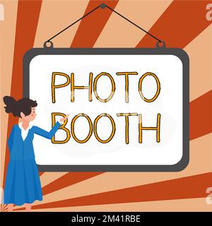 Handwriting text Photo Booth, Concept meaning form of photo sharing and  publishing in the format of a blog Stock Photo - Alamy