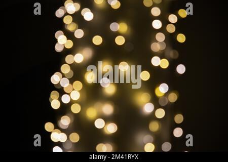 circular reflections of Christmas lights Stock Photo