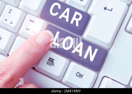 Handwriting text Car Loan. Business concept taking money from bank with big interest to buy new vehicle Stock Photo