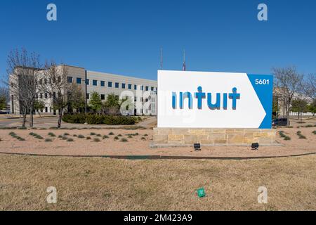 Plano, Texas, USA - March 19, 2022: Intuit office building in Plano, Texas, USA. Stock Photo