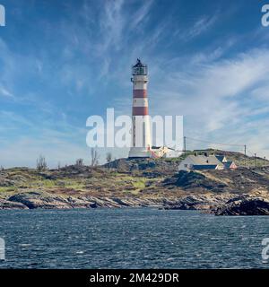 Oksøy Lighthouse Off Kristiansand Norway Stock Photo
