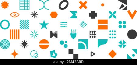 Memmphis background seamless pattern geometric shapesMemmphis background seamless pattern geometric shapes Stock Vector