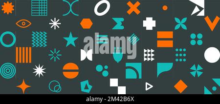 Memphis background, seamless pattern, geometric hipster simple backdrop Stock Vector