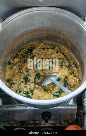 Porridge Ledok is one of the special foods from Nusa Penida Island, Bali. In addition to its delicious taste, this porridge also provides health benef Stock Photo