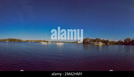 The tranquility of an early autumn morning on Crystal River in Florida, USA Stock Photo