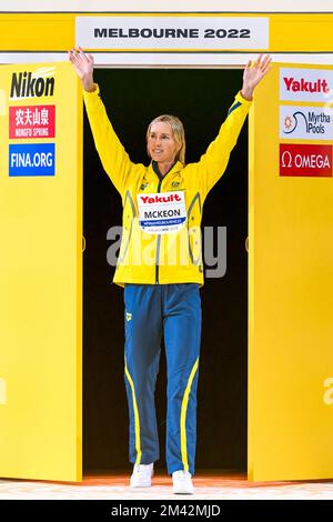 Melbourne, Australia. 17th Dec, 2022. Emma Mckeon of Australia celebrates after winning the gold medal in the 50m Freestyle Women Final during the FINA Swimming Short Course World Championships at the Melbourne Sports and Aquatic Centre in Melbourne, Australia, December 17th, 2022. Photo Giorgio Scala/Deepbluemedia/Insidefoto Credit: Insidefoto di andrea staccioli/Alamy Live News Stock Photo