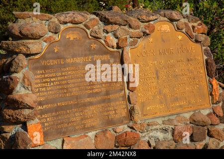 Historical Landmark monument, John Muir National Historic Site, Martinez, California Stock Photo