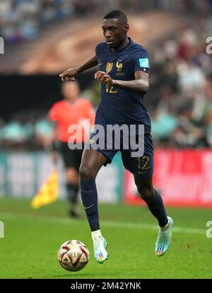 France's Randal Kolo Muani in action during the FIFA World Cup final at Lusail Stadium, Qatar. Picture date: Sunday December 18, 2022. Stock Photo