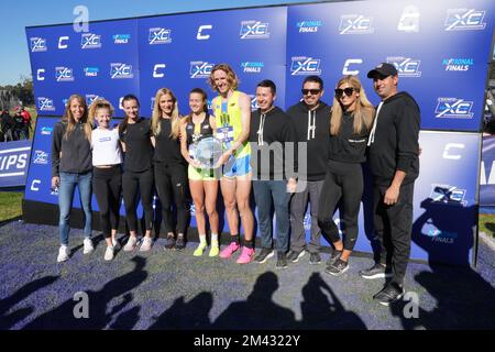 Kole Mathison Girls winner Karrie Baloga and boys winner Kole Mathison pose with ...