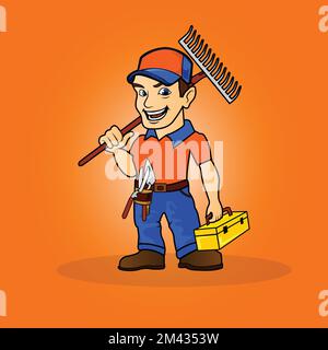 Cartoon gardner vector design Stock Vector