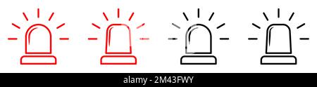 Flasher icons. Police and ambulance symbol. Vector illustration Stock Vector
