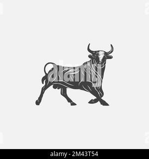 Bull Taurus Buffalo Logo design vector Template.EPS 10 Stock Vector