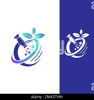 green leaf with hammer construction logo icon vector template.EPS 10 Stock Vector