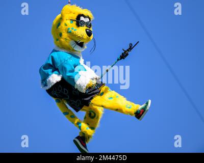 November 27, 2022: Jaxson De Ville, Jacksonville Jaguars mascot during a  game between the Baltimore Ravens and the Jacksonville Jaguars in  Jacksonville, FL. Romeo T Guzman/CSM/Sipa USA.(Credit Image: © Romeo  Guzman/Cal Sport