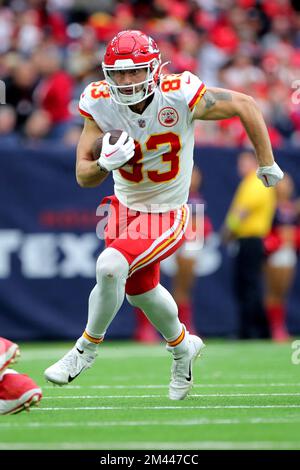 Kansas City Chiefs tight end Noah Gray during pre-game warmups before an  NFL football game against the Pittsburgh Steelers, Sunday, Dec. 26, 2021 in Kansas  City, Mo. (AP Photo/Reed Hoffmann Stock Photo 