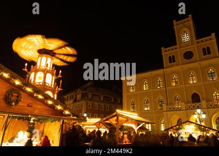 christmas market in Weimar Stock Photo