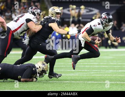 Atlanta Falcons quarterback Desmond Ridder (4) practices before a preseason  NFL football game against the New York Jets, Monday, Aug. 22, 2022, in East  Rutherford, N.J. (AP Photo/Frank Franklin II Stock Photo - Alamy