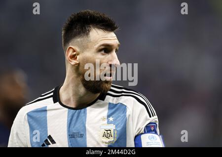 AL DAAYEN - Lionel Messi of Argentina during the FIFA World Cup Qatar 2022 final match between Argentina and France at Lusail Stadium on December 18, 2022 in Al Daayen, Qatar. AP | Dutch Height | MAURICE OF STONE Stock Photo