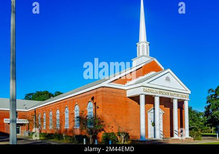 Magnolia Springs Baptist Church is pictured, Dec. 16, 2022, in Theodore, Alabama. The church was founded in 1989. Stock Photo