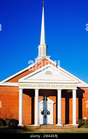 Magnolia Springs Baptist Church is pictured, Dec. 16, 2022, in Theodore, Alabama. The church was founded in 1989. Stock Photo