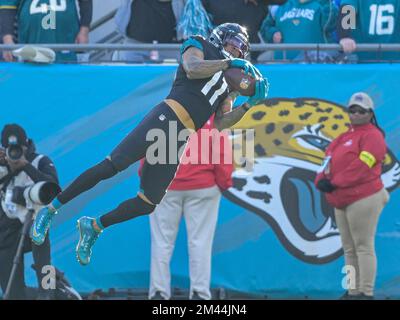 December 18, 2022: Jacksonville Jaguars wide receiver Marvin Jones Jr. (11) catches a 10yard pass for a touch down during a game against the Dallas Cowboys in Jacksonville, FL. Romeo T Guzman/CSM. Stock Photo