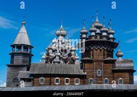 Kizhi Pogost, Transfiguration church, Unesco site Kizhi island, Karelia, Russia Stock Photo