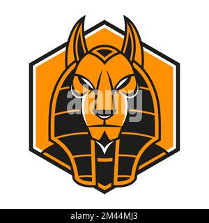 anubis esport logo with a serious look, cool charm and super wow Stock Vector