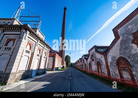 Old cotton mill. Unesco world heritage site 'company town'. Crespi dÂ´Adda, Italy Stock Photo