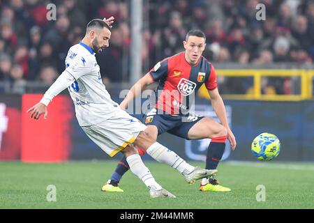 Genoa, Italy. 18th Dec, 2022. The Referee of the match Simone Sozza to  Seregno during Genoa CFC vs Frosinone Calcio, Italian soccer Serie B match  in Genoa, Italy, December 18 2022 Credit