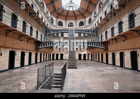 Kilmainham Gaol, former restored Victorian-era prison, museum, film set, national memorial to independence, liberation, interior, Dublin, Ireland Stock Photo