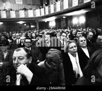 Election campaign for the 1966 federal election of the parties, associations and counter-movements in the Ruhr area 1966. National Democratic Party Stock Photo