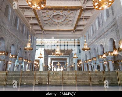 Mecca , Saudi Arabia 12 May 2021 ,  Makkah - Al Haram mosque from inside Stock Photo