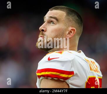 December 18, 2022: Kansas City Chiefs tight end Travis Kelce (87) during an NFL game between the Texans and the Chiefs on Dec. 18, 2022, in Houston. The Chiefs won, 30-24, in overtime. (Credit Image: © Scott Coleman/ZUMA Press Wire) Stock Photo