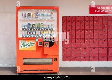 Johor Bahru, Malaysia - October 25, 2022 : Beverage vending machine Stock Photo