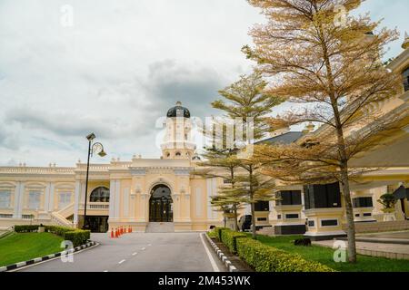 Johor Bahru, Malaysia - October 25, 2022 : Sultan Abu Bakar Mosque Stock Photo