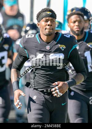 Jacksonville Jaguars defensive end Arden Key (49) walks the