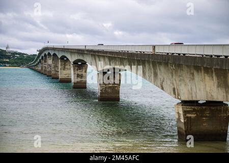 Kouri Bridge in Okinawa, Japan Stock Photo