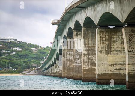 Kouri Bridge in Okinawa, Japan Stock Photo