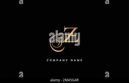 ZJ, JZ Abstract Letters Logo Monogram Stock Vector
