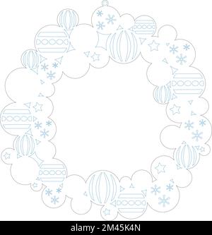 Christmas Ring Decoration Digital Vector File for Laser Cutter. Stock Vector