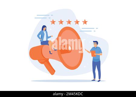 Brand personalization, customer identification, target marketing, persona qualities and appearance, association, focus group abstract metaphor, flat v Stock Vector