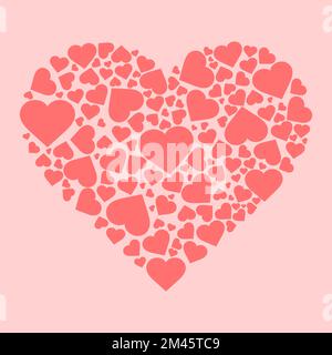heart shaped design in illustration and vector with background Stock Vector