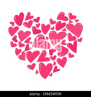 heart shaped cartoon illustration with background in vector Stock Vector