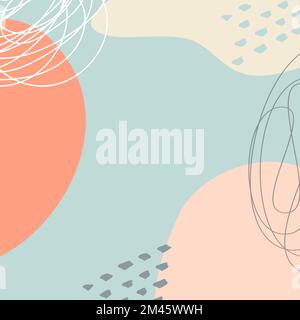 Template abstract boho style, social stories square layout, banner and advertising design, brochure. Vector illustration Stock Vector