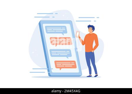 concept of social networks for a web page, communication, social networks, flat vector modern illustration Stock Vector