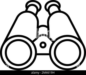 Binoculars line icon vector illustration. Travel, tourism, discovery concept Stock Vector