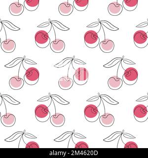 Cherry Seamless pattern Stock Vector