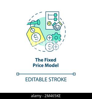 Fixed price model concept icon Stock Vector