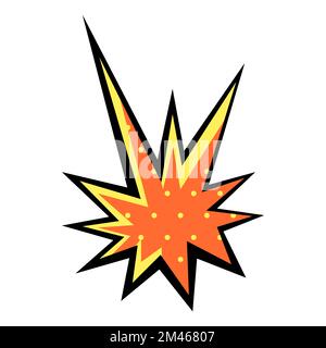 Illustration of comic explosion. Cartoon pop art creative image. Stock Vector