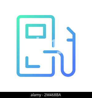 Gas station location pixel perfect gradient linear ui icon Stock Vector